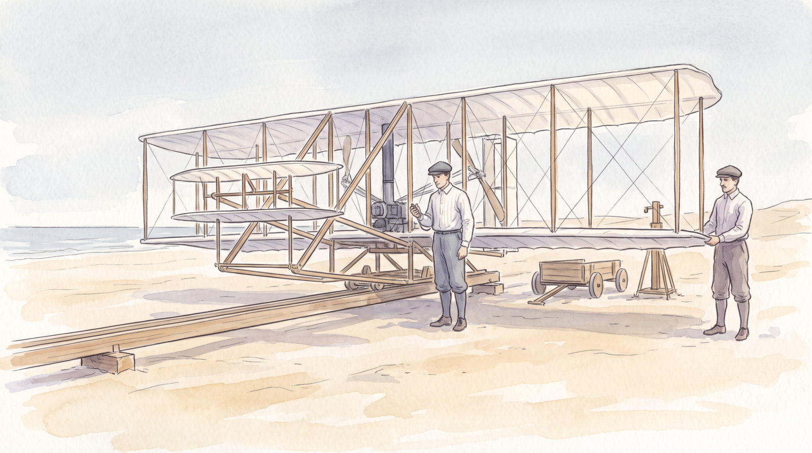 The First Flight at Kitty Hawk